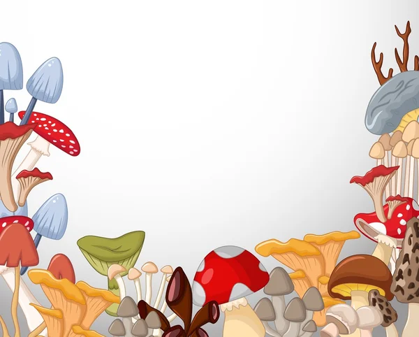 Schönheit Pilz Cartoon für Sie entwerfen — Stockvektor