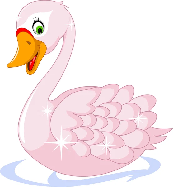 Cute goose cartoon posing — Stock Vector