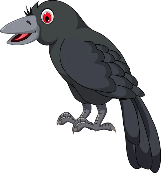 Carino corvo cartone animato per il design — Vettoriale Stock