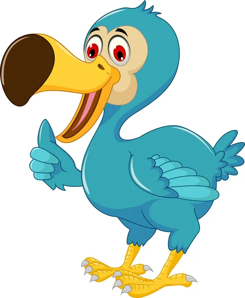 Lindo dodo dibujos animados posando — Archivo Imágenes Vectoriales