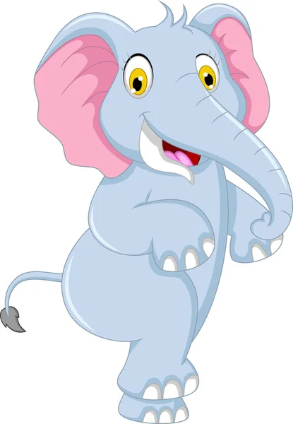 Cute elephant cartoon dancing — Stock Vector