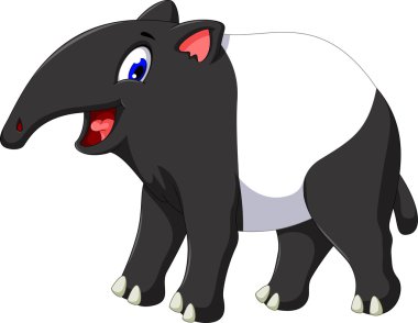 şirin tapir çizgi film poz