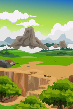 Güzellik dağ manzara arka plan ile