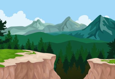 Güzellik dağ cliff manzara arka plan