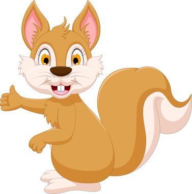 komik sincap çizgi film göz atın kamera poz