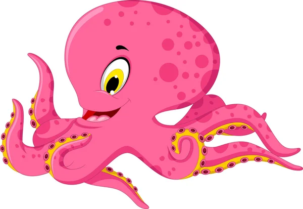 Lindo pulpo de dibujos animados — Archivo Imágenes Vectoriales