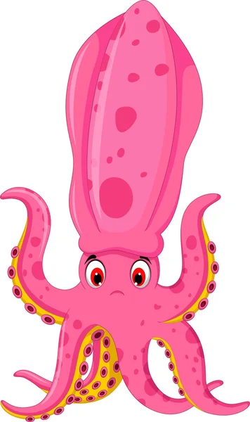 Funny calamari squid for you design — Stock Vector