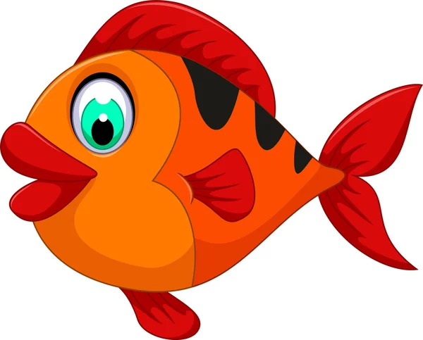 Funny cute fish cartoon for you design — Stock Vector