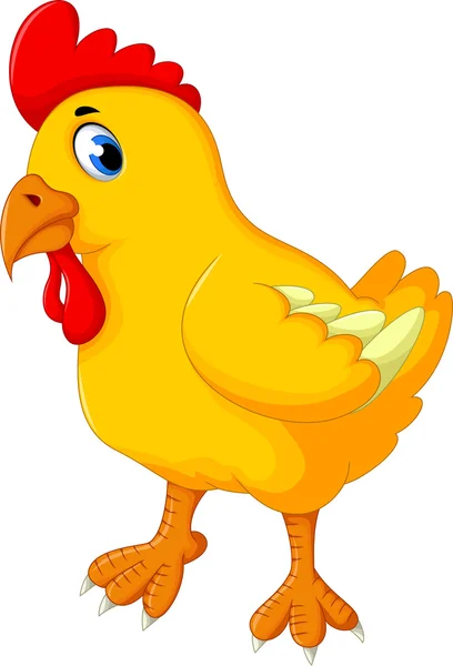 Carino gallina cartone animato posa — Vettoriale Stock