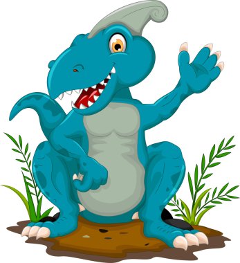 şirin tyrannosaurus çizgi film poz 