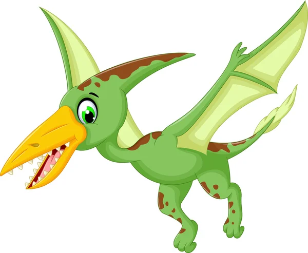 Grappige pterodactyl cartoon vliegen — Stockvector