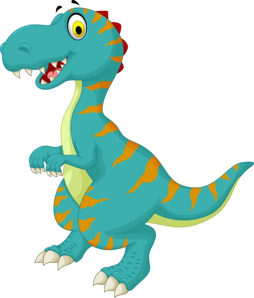 Dessin animé drôle de dinosaure pour vous la conception — Image vectorielle