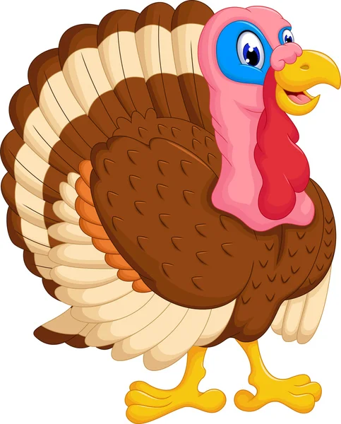 Cute turkey cartoon posing — Stock Photo, Image