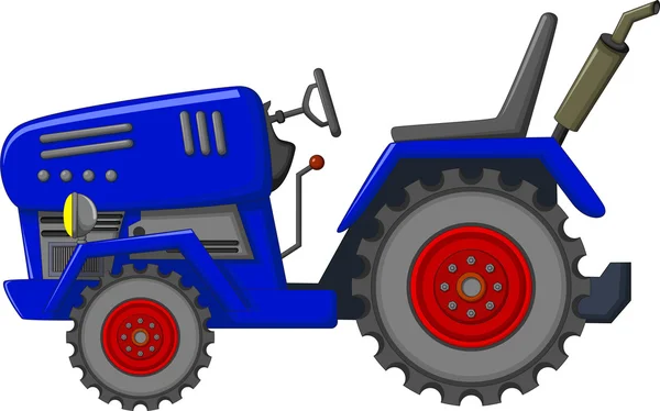 Mavi traktör karikatür tasarım için — Stok fotoğraf