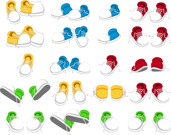 Collection of shoes cartoon — Stock Photo, Image