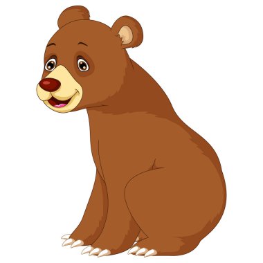 komik ayı çizgi film vektörü 