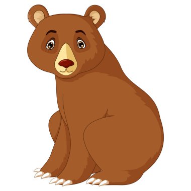 komik ayı çizgi film vektörü 