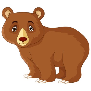 komik ayı çizgi film vektörü 