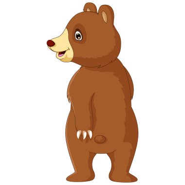 komik ayı çizgi film vektörü 