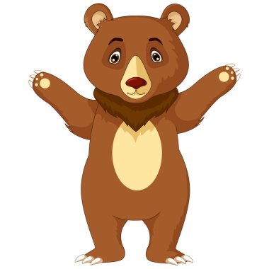 komik ayı çizgi film vektörü 