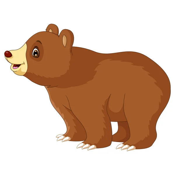 Divertido Oso Dibujos Animados Vector Posando — Archivo Imágenes Vectoriales