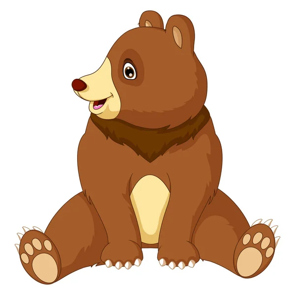 Vtipný Medvěd Kreslený Vektor Pózování — Stockový vektor