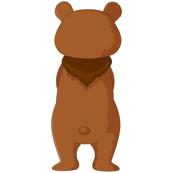 Urso Engraçado Desenho Animado Vetor Posando —  Vetores de Stock