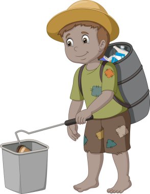 Çöpçüler çöp topluyor.