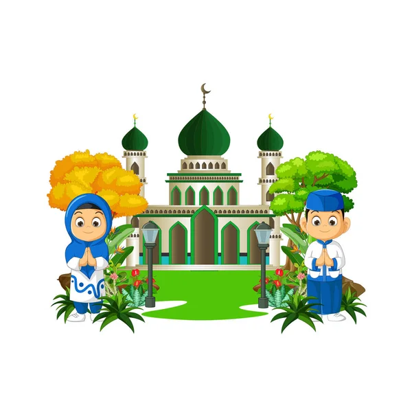 Mešita Dětskou Kreslenou Izolovanou — Stockový vektor