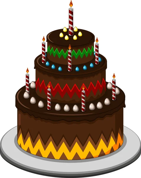 Gâteau d'anniversaire pour vous design — Image vectorielle