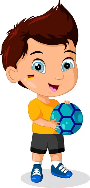 Illustration of Little Kid Soccer Boy — Stock Vector