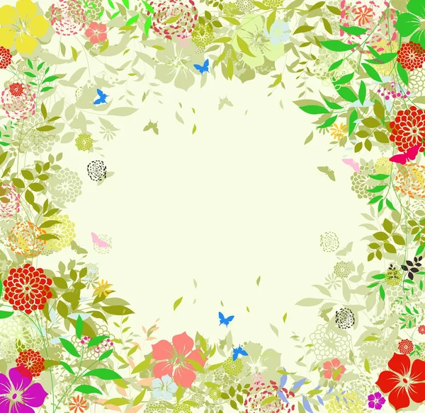 Decoration of Flower spring background — Stock Vector