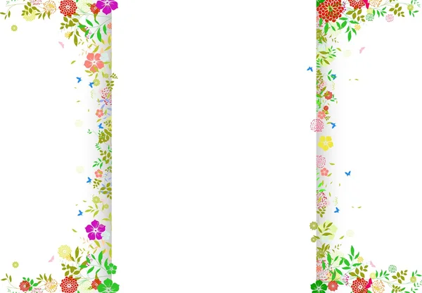 Decoration of Flower spring background with space for text — Stock Vector