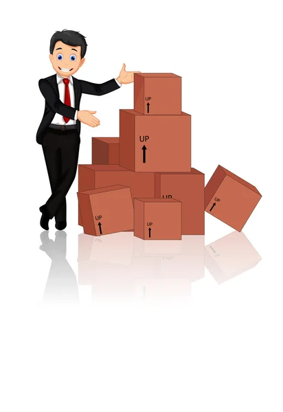 Business man moving — Stock Vector