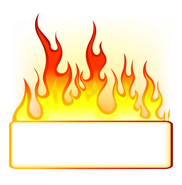 Chimenea piedra dibujos animados con un fuego conflagrant — Foto de