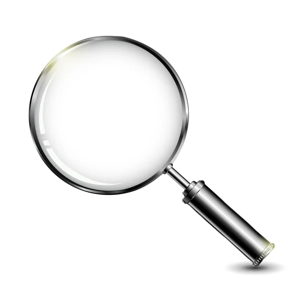 Magnifying glass isolated on white background — Stock Vector