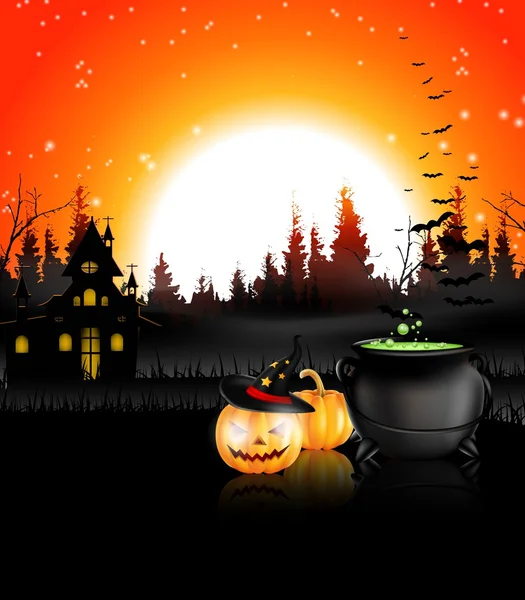 Fundal de noapte de Halloween pentru tine design — Vector de stoc