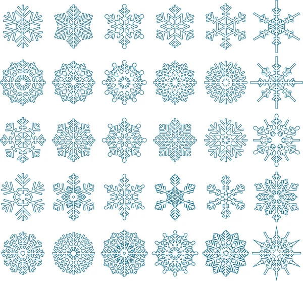 Sneeuwvlok collecties voor u ontwerpen — Stockvector