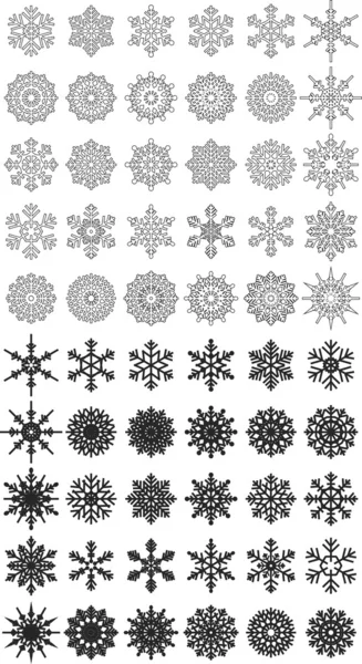 60 collections de flocons de neige pour vous design — Image vectorielle