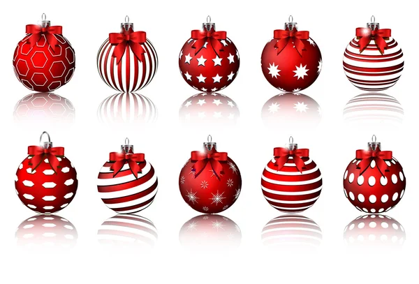 Merry Christmas achtergrond met kerstballen — Stockvector