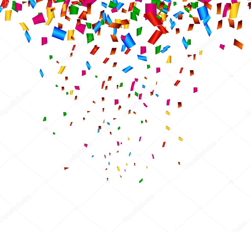 Colorful celebration background with confetti for you design