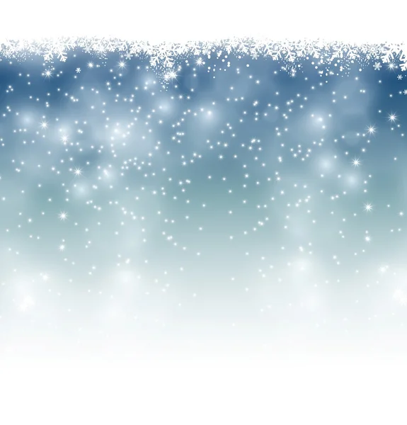 Elegante fondo de Navidad con copos de nieve para su diseño — Vector de stock