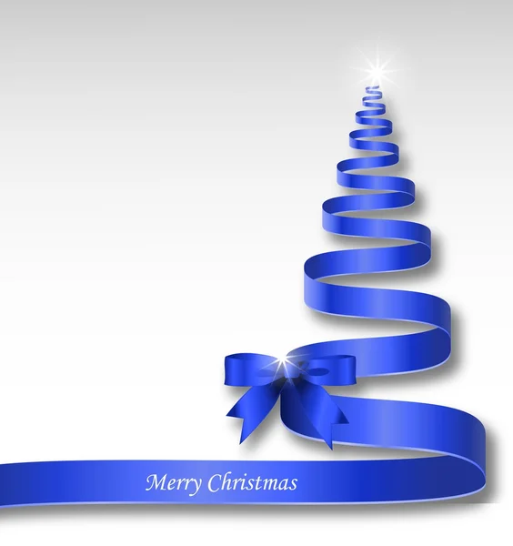 Ruban de Noël bleu sapin pour vous conception — Image vectorielle