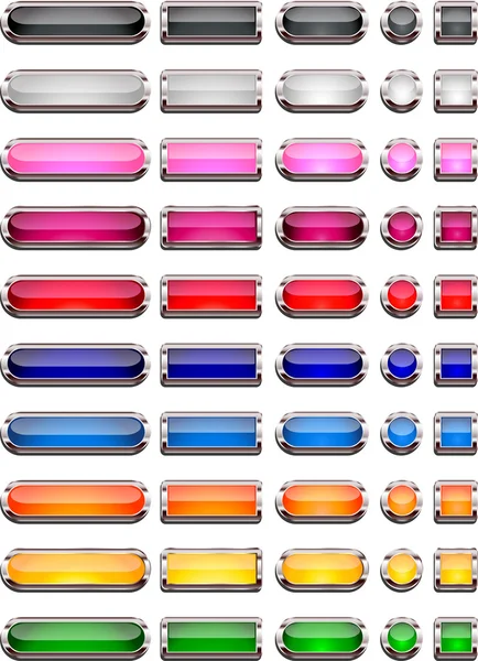 Набор цветных веб-кнопок для Вашего дизайна — стоковый вектор