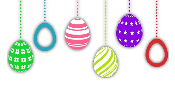 Veselé Velikonoce s barevnými vejce — Stockový vektor
