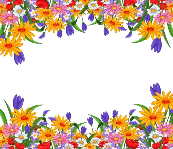 Flowers garden for you design — Stock Vector