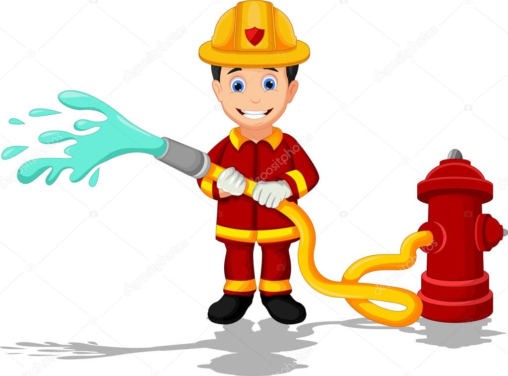 Cartoon fireman