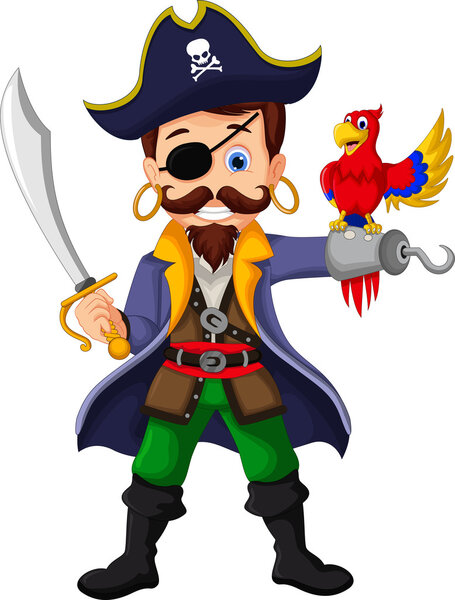 Pirate cartoon posing