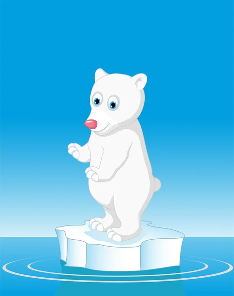 Polar bear cartoon — Stock Vector
