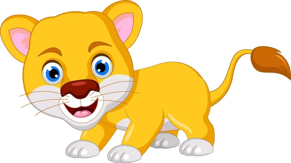 Lindo león de dibujos animados — Vector de stock